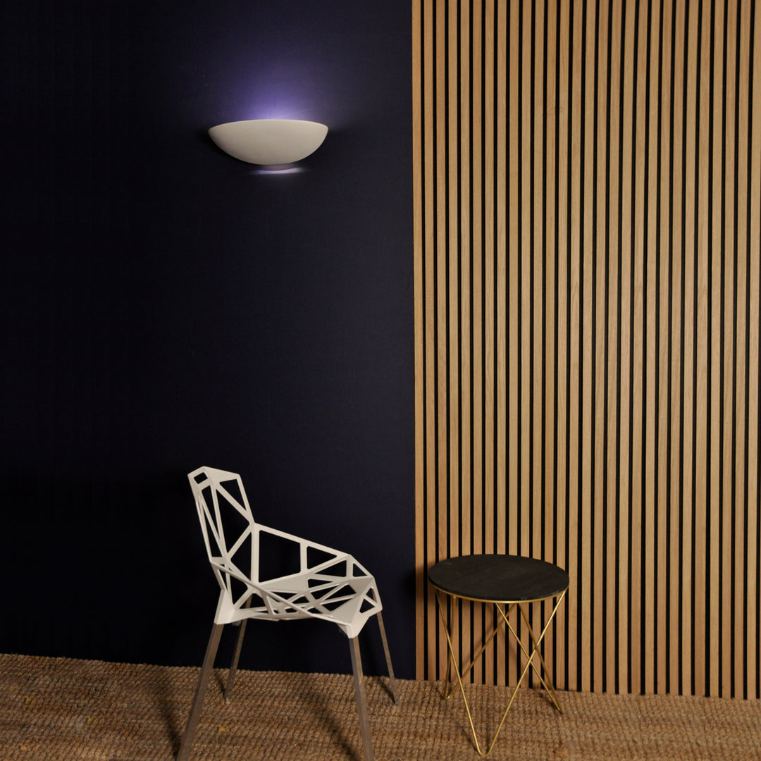 T7525 Curved Plaster Wall Light (Integrated Emergency Option)