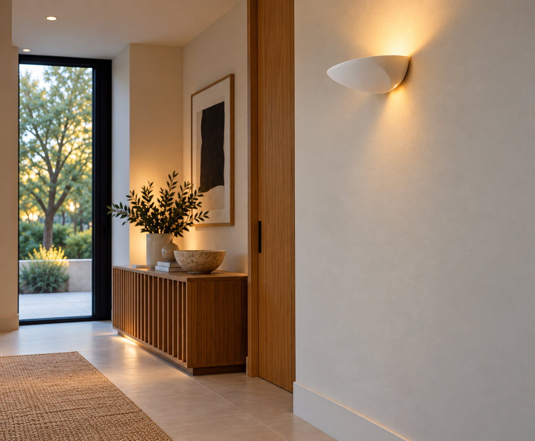 T7525 Curved Plaster Wall Light