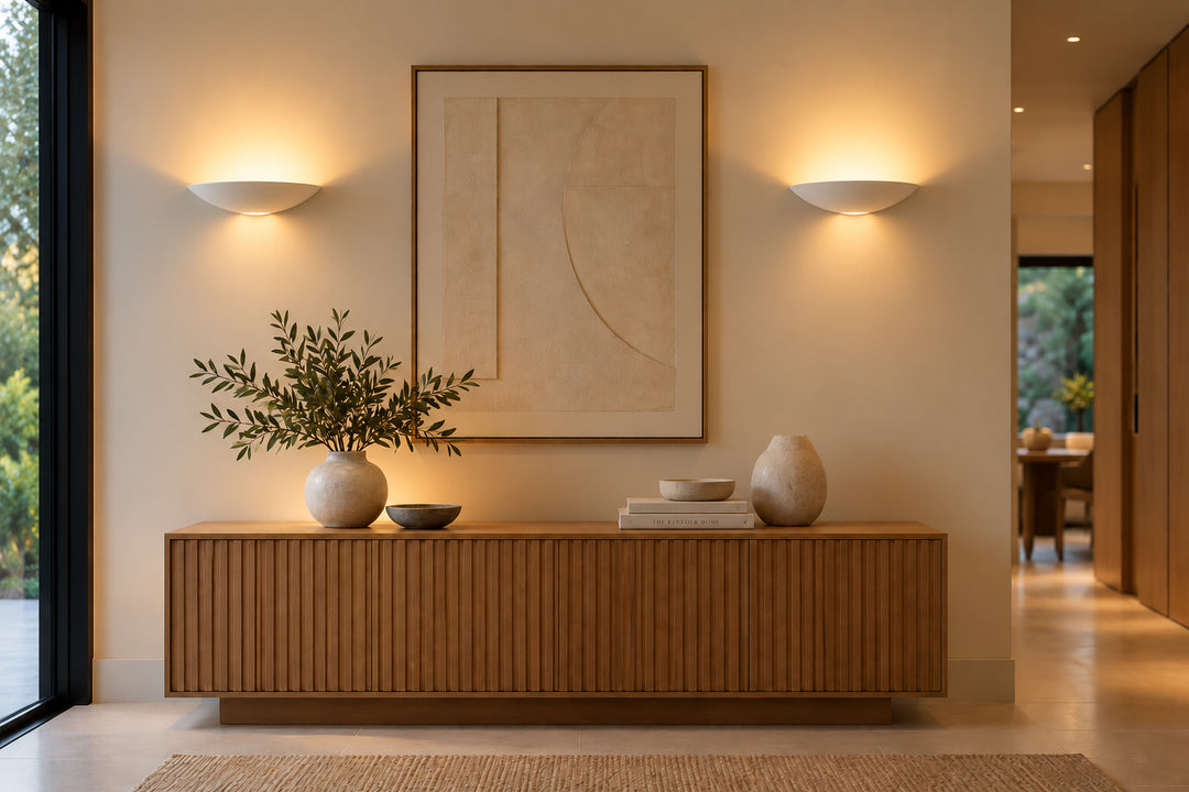 T7525 Curved Plaster Wall Light