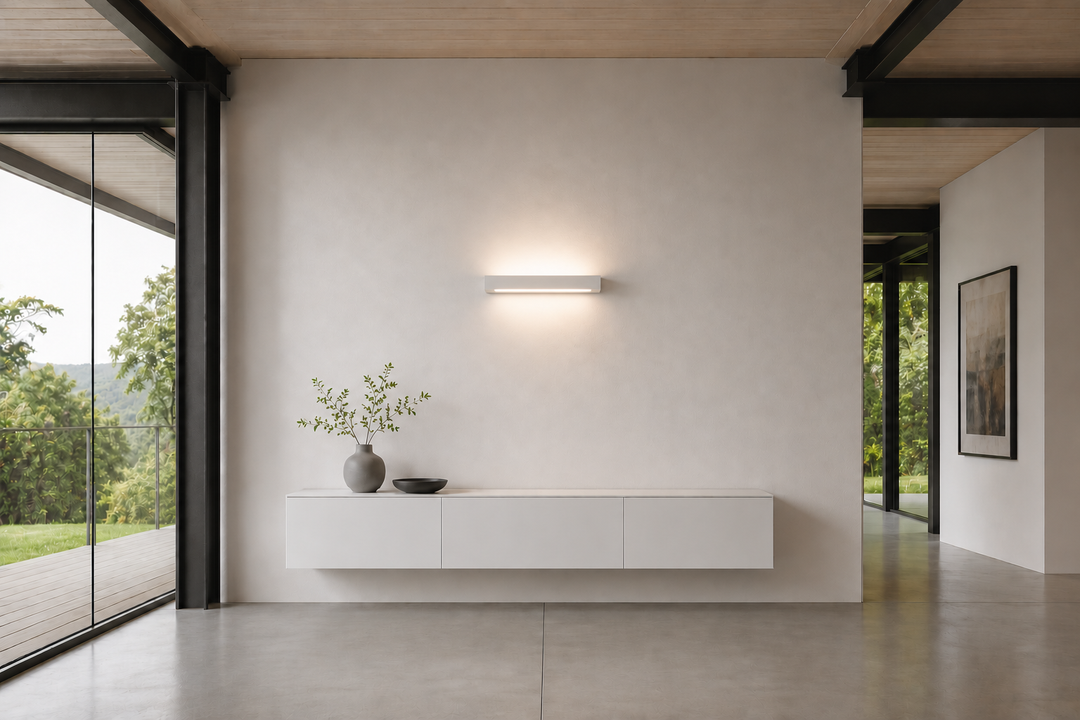 TR9055 Linear Plaster Wall Light (Integrated Emergency Option)