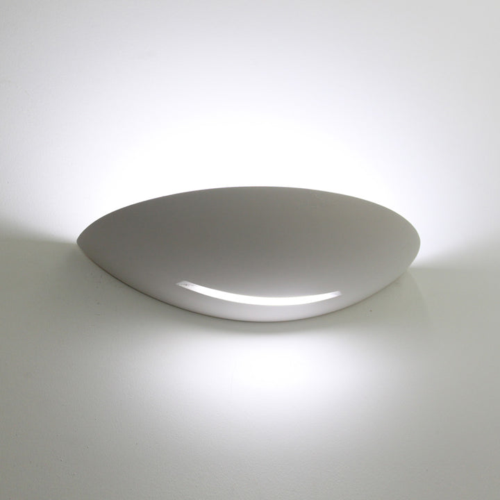 T6218 Curved Plaster Wall Light (With Emergency Option)