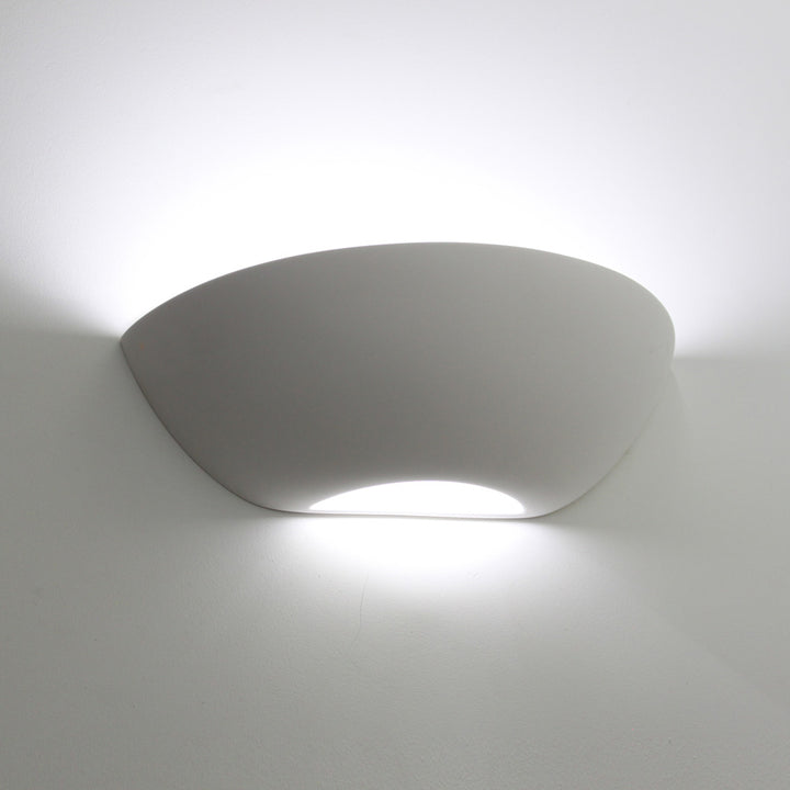 T6216 Curved Plaster Wall Light (With Emergency Option)