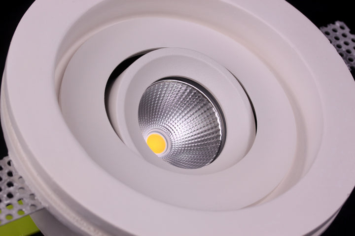 TF32 Swivel & Tilt Fire and Shower (IP65) Flush Trimless Seamless Integrated Plaster LED Downlight