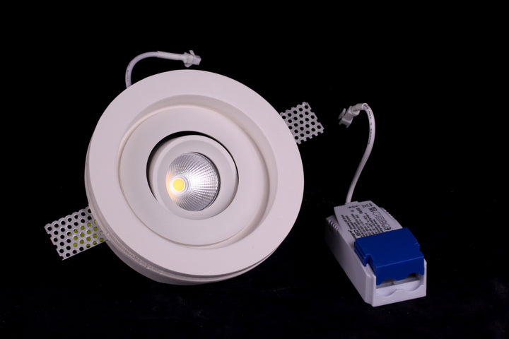 TF32 Swivel & Tilt Fire and Shower (IP65) Flush Trimless Seamless Integrated Plaster LED Downlight