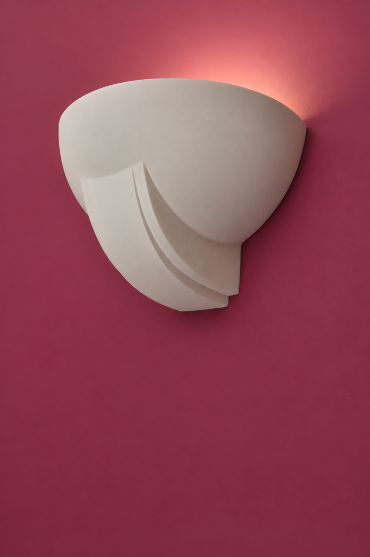 T6112 Curved Plaster Wall Light