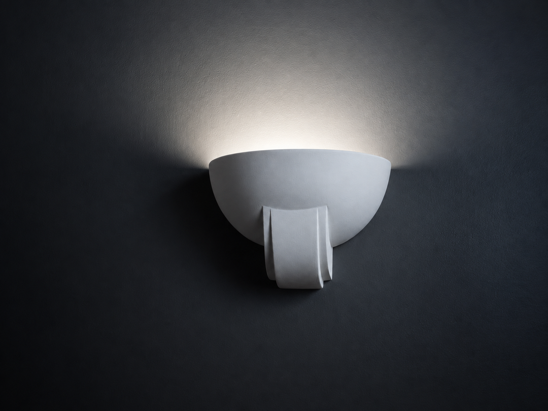 T6112 Curved Plaster Wall Light