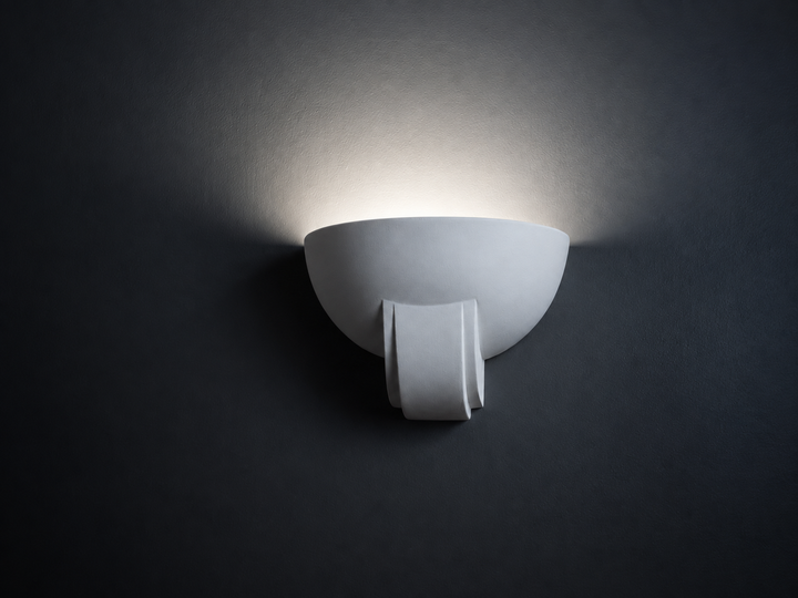 T6112 Curved Plaster Wall Light